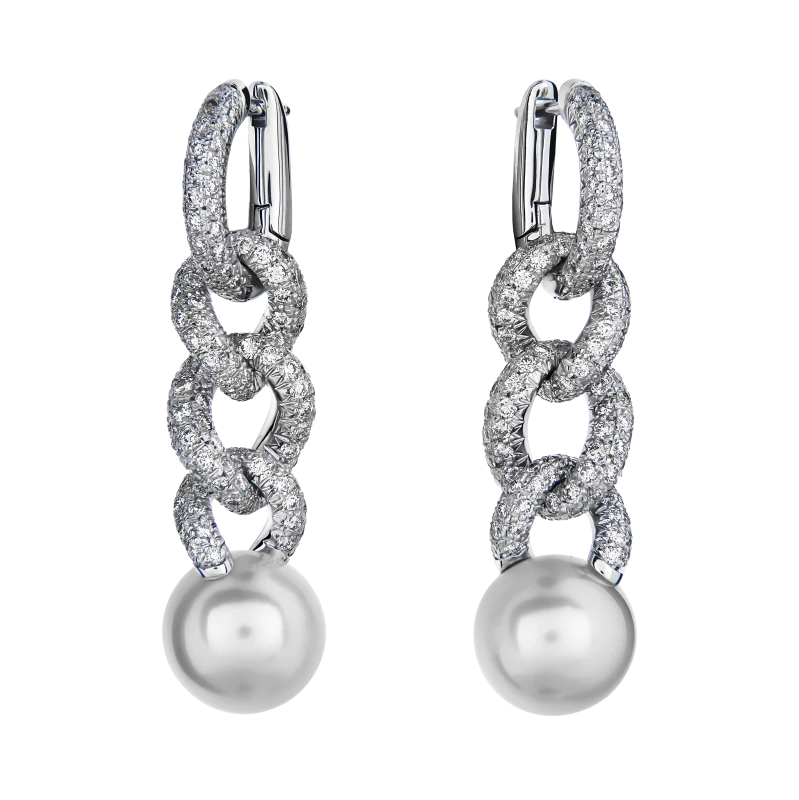 WHITE PEARL 11-12 MM EARRINGS