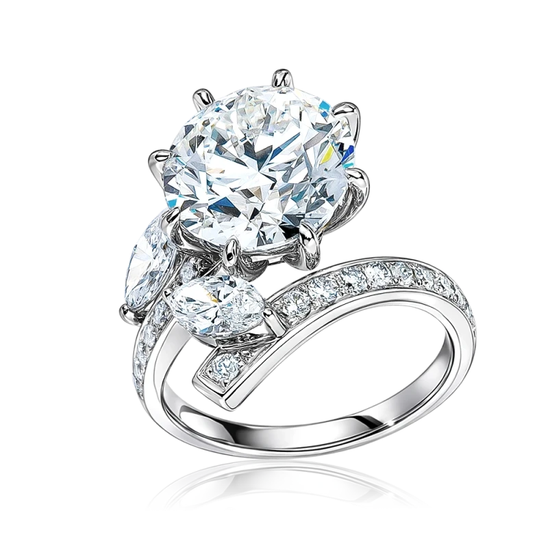 Earrings without a brand ROUND DIMOND 5.01 CTG/VS1 RING (GIA) 122650 5.01 CT G/VS1 1