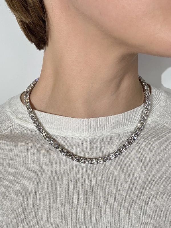 No name ROUND 68.22 CT DIAMOND NECKLACE nn68.22 2