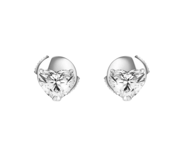 DIAMOND EARRINGS 0.42 CT G/SI2 - 0.41 F/SI1