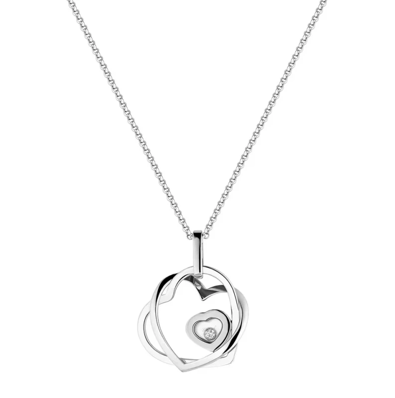 HAPPY DIAMONDS HEART PENDANT, WHITE GOLD HAPPY DIAMONDS 0306