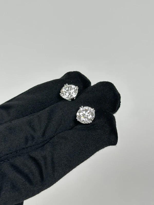 No name СЕРЬГИ-ПУСЕТЫ С БРИЛЛИАНТАМИ 3.01 - 3.02 CT E/VVS2 EXEXEX (GIA) NN3.01-3.02E/VVS2 3