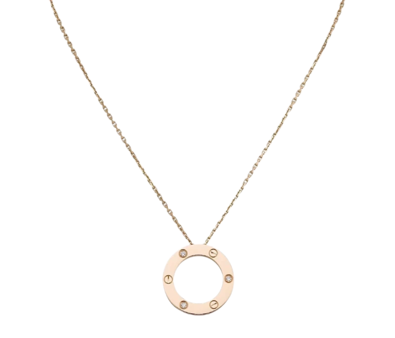 LOVE NECKLACE, 3 DIAMONDS