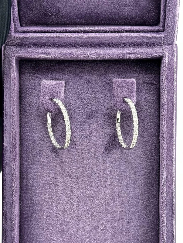 Earrings without a brand DIAMOND HOOP EARRINGS 2.09 CT 2.09 СТ 3