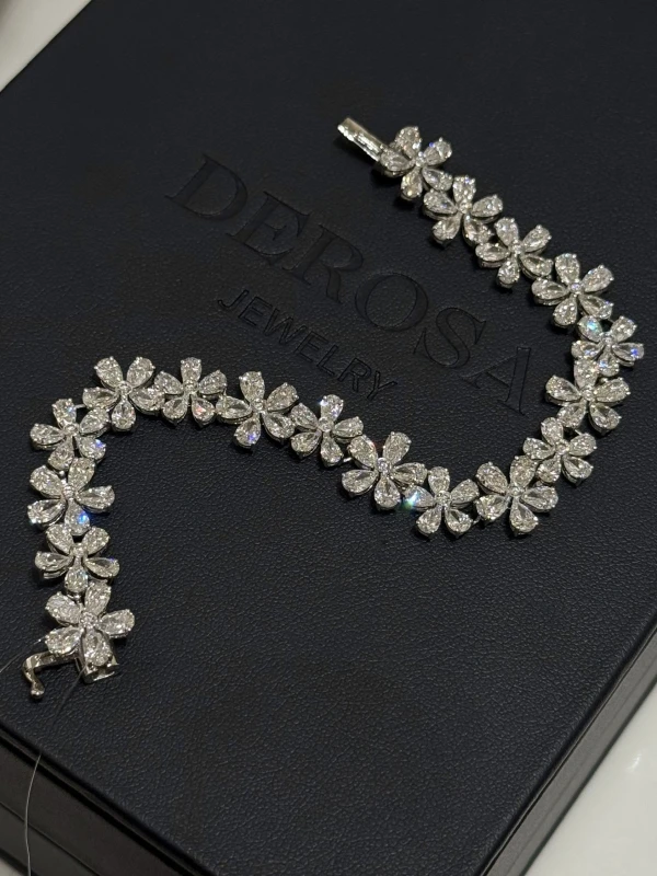 DeRosa DIAMONDS FLOWER BRACELET 14.64 CT B150250 3