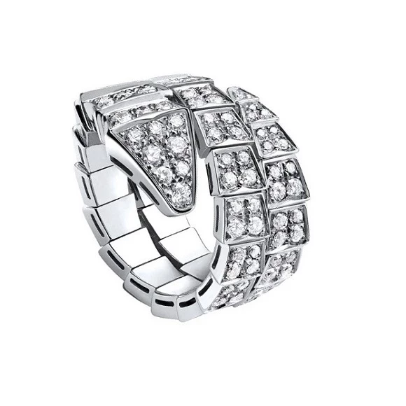 No name КОЛЬЦО С БРИЛЛИАНТАМИ В СТИЛЕ BVLGARI SERPENTI DIAMOND RING