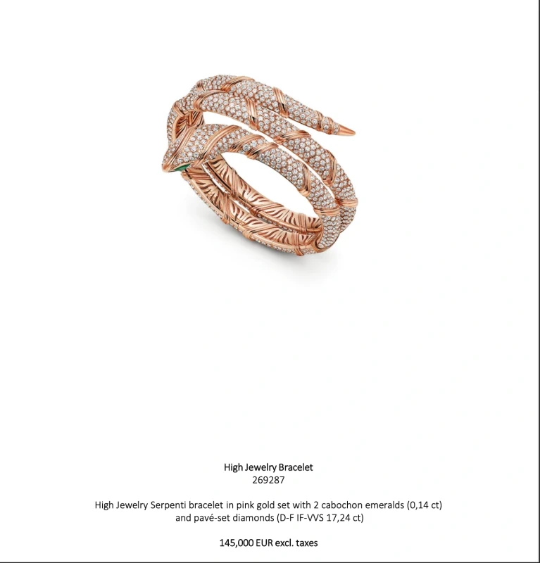 Bvlgari SERPENTI DIAMOND BRACELET 269287 2