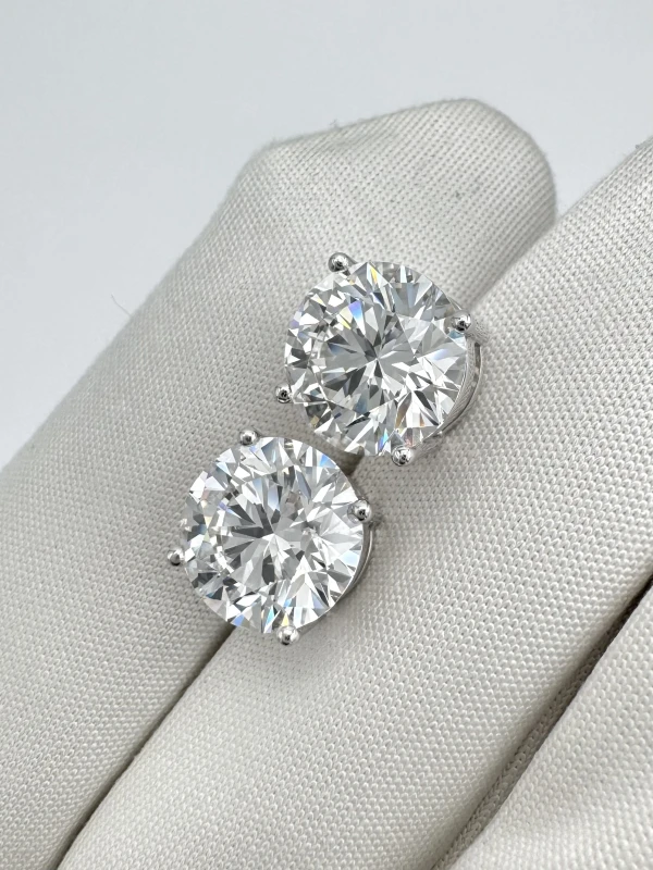No name ROUND DIAMOND 3.01-3.00 CT F-G/FLAWLESS-INTERNALLY FLAWLESS EARRINGS (GIA) EXEXEX nn3.01-3.00 F-G/FL-IF 5
