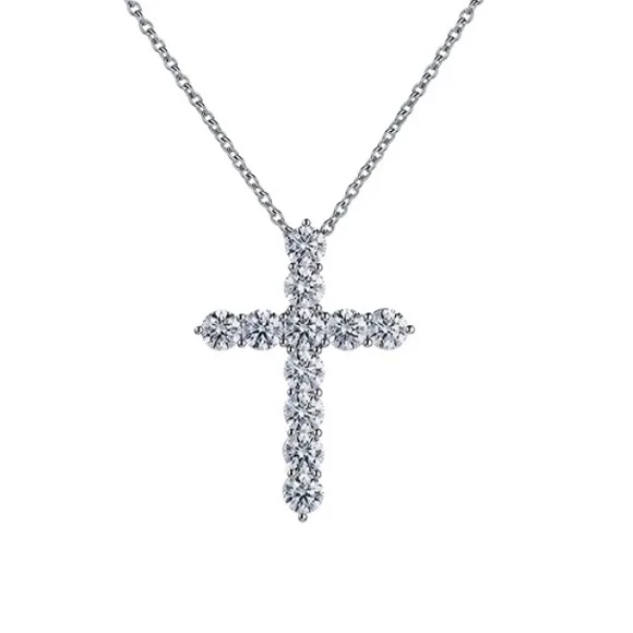 GRAFF ROUND DIAMOND CROSS MEDIUM PENDANT RGP006