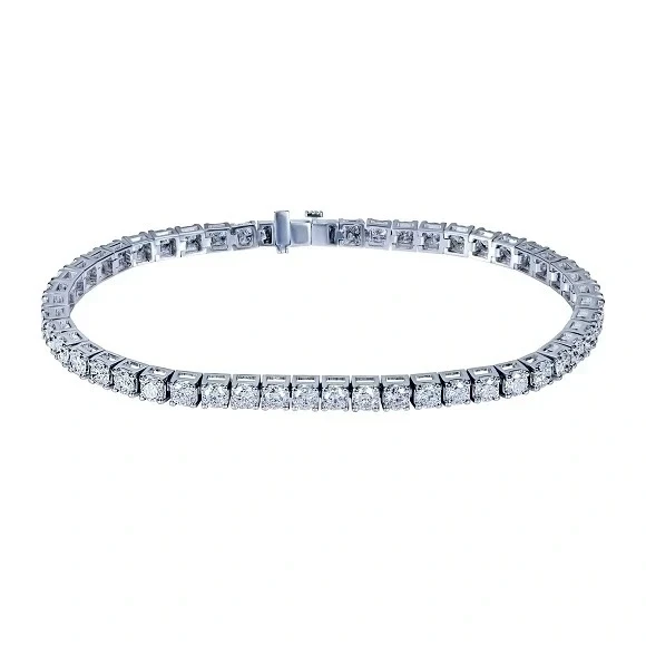 ROUND DIAMOND 4.05 CT G-H/VS BRACELET (SIZE 17)