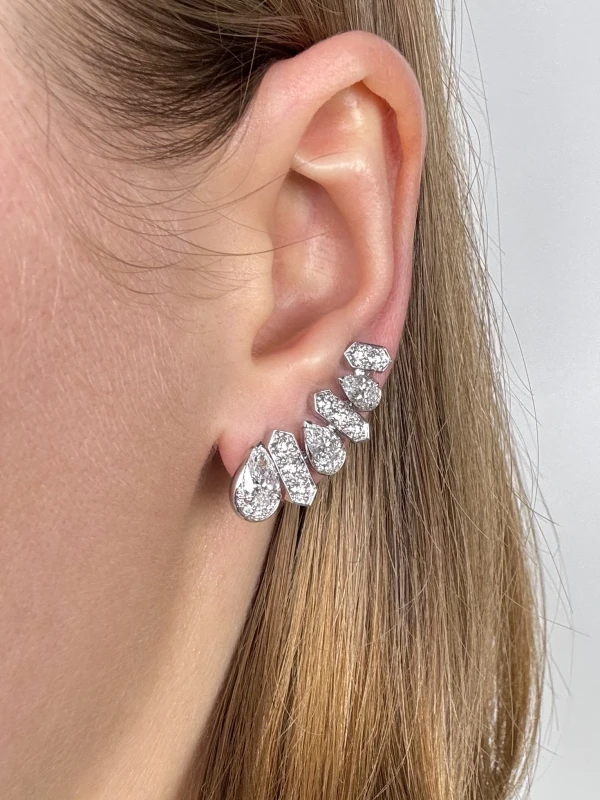 GRAFF PEAR SHAPE AND ROUND DOAMOND EAR CLIMBER EARRINGS RGE1742 3