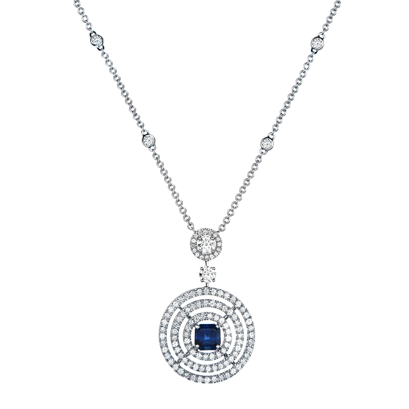 GRAFF BULLSEYE SAHHHIRE NECKLACE GP 4311 1