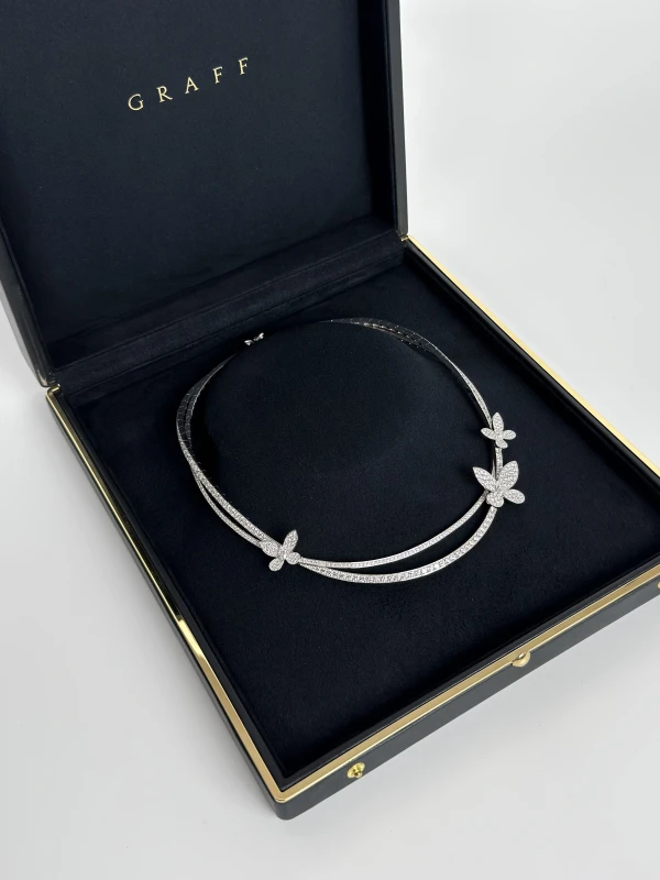 GRAFF Pavé Butterfly Diamond Necklace RGN764 7