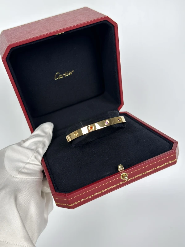 Cartier LIMITED EDITION LOVE BRACELET, SAPPHIRES (SIZE 16) B6093316 4