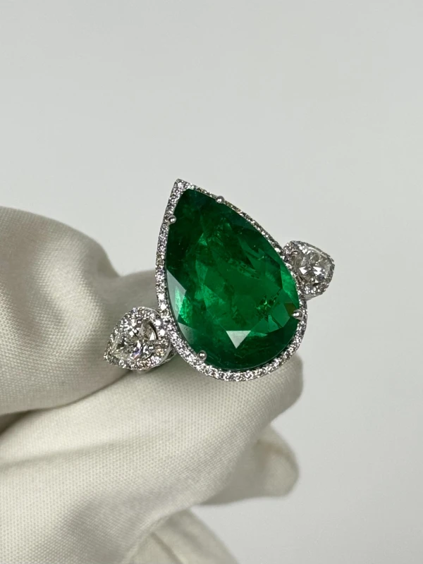 СЕРЬГИ NO NAME COLOMBIA EMERALD 21.14 CT MUZO GREEN RING (GRS) NN21.14 3