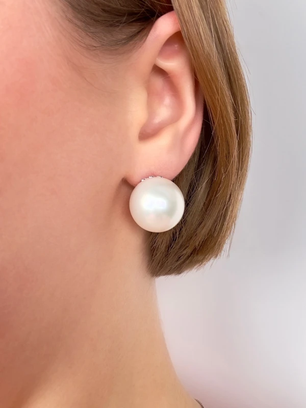 RalfDiamonds PEARL 17.9-18.06 EARRINGS 2pearl 2