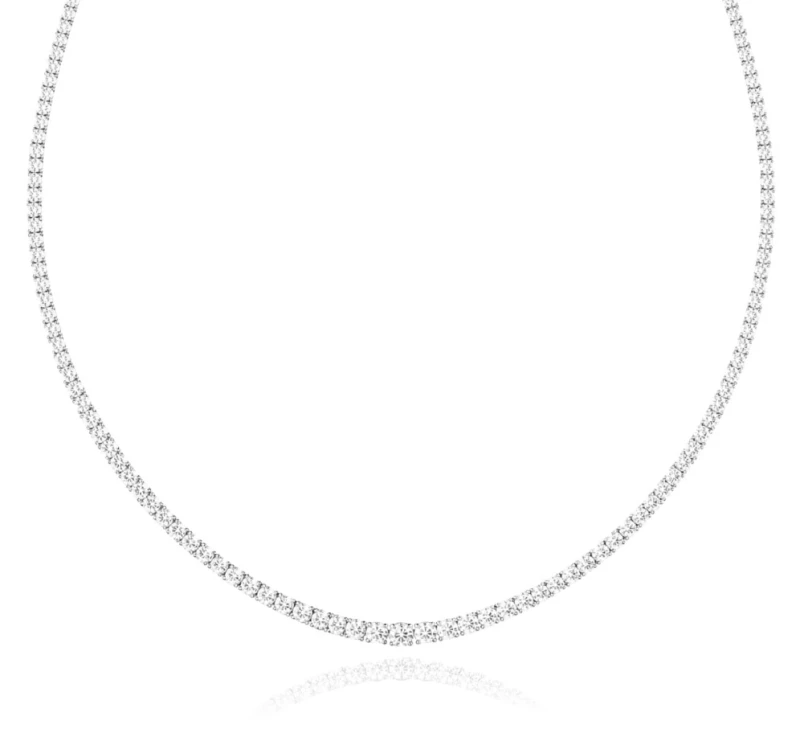 ROUND DIAMOND TENNIS NECKLACE 20.17 CT (SIZE 39.5)