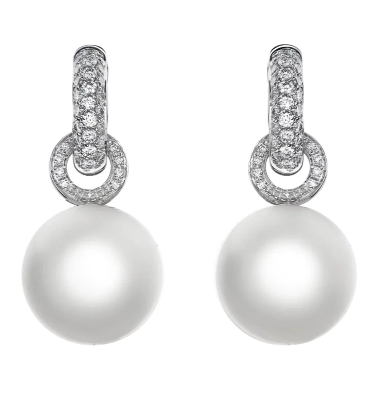 RalfDiamonds PEARL AND DIAMOND EARRINGS RDR0411 1