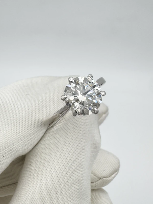 Earrings without a brand NN2.01H/VVS1 ROUND DIAMOND 2.01 CT H/VVS1 RING (GIA) NN2.01H/VVS1 3