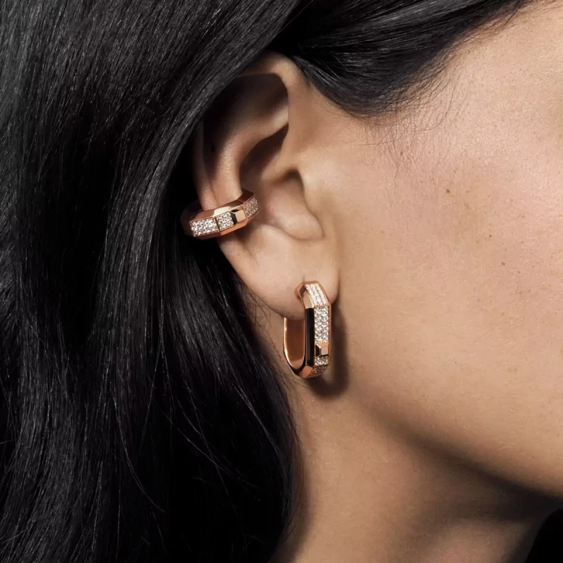 MESSIKA Moderniste single pavé earring, medium model 14679-PG 3