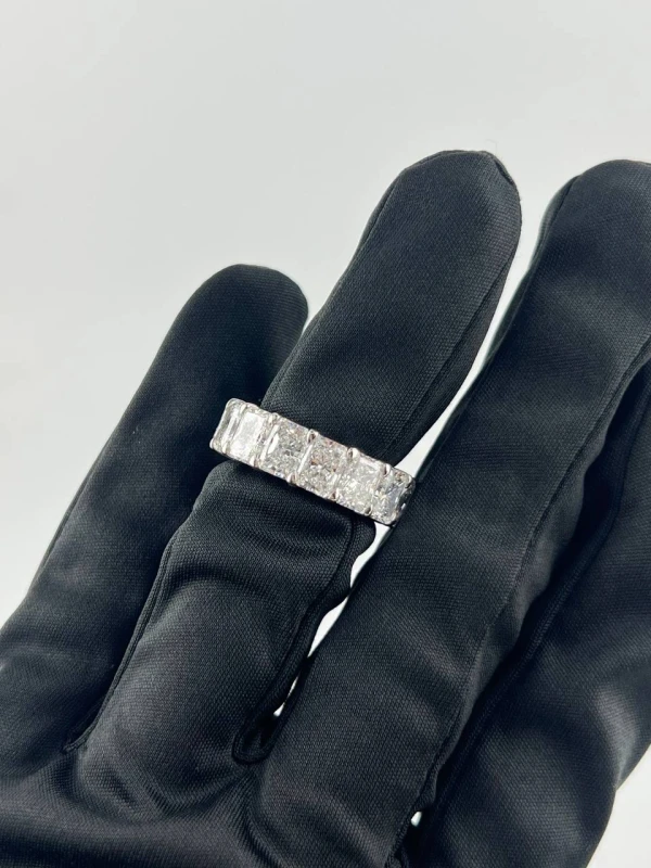 No name ETERNITY RADIANT DIAMOND 11.2 CT D-E/VVS1-SI1 RING (SIZE 53) GIA nn11.2ct 8