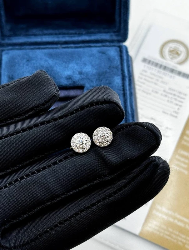 Earrings without a brand СЕРЬГИ С БРИЛЛИАНТАМИ 0.31 CT E/VVS2 - 0.31 CT E/VS2 0.31 CT E/VVS2-VS2 5