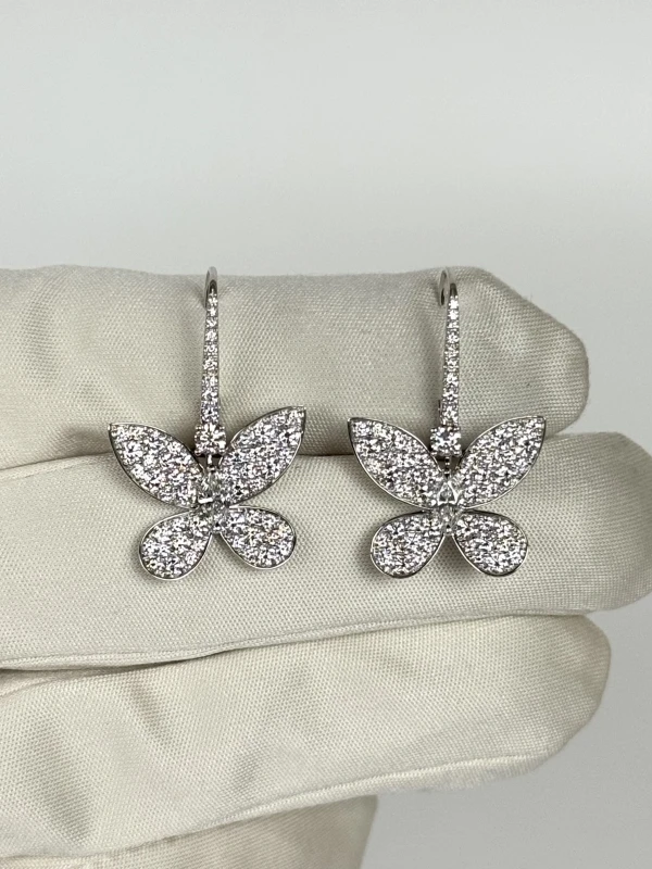 Graff DIAMOND PAVE BUTTERFLY MOTIF EARRINGS RGE642 4