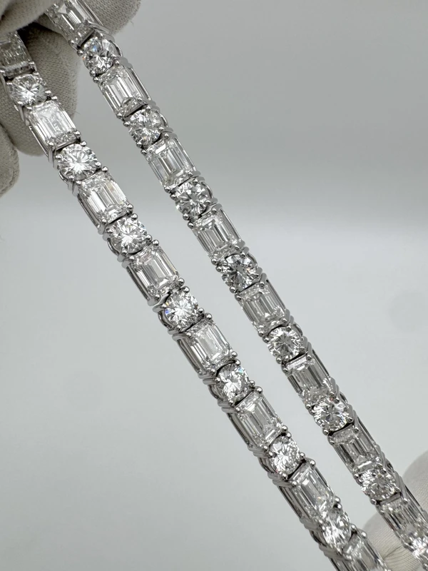 Earrings without a brand EMERALD & ROUND DIAMONDS 29.00 CT F-G/VVS1-VS2 NECKLACE (GIA) NN29.00CT 4