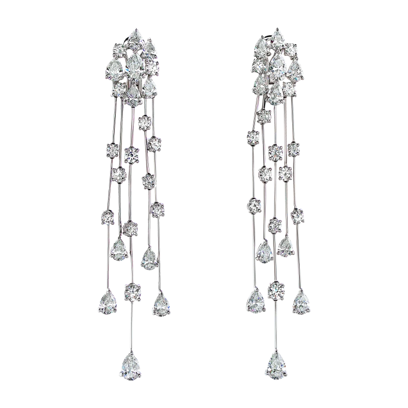 WATERFALL EARRINGS DIAMONDS 11.25 CT
