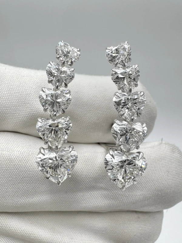 Earrings without a brand HEART DIAMOND 8.26 CT EARRINGS (GIA) NN8.26CT 3