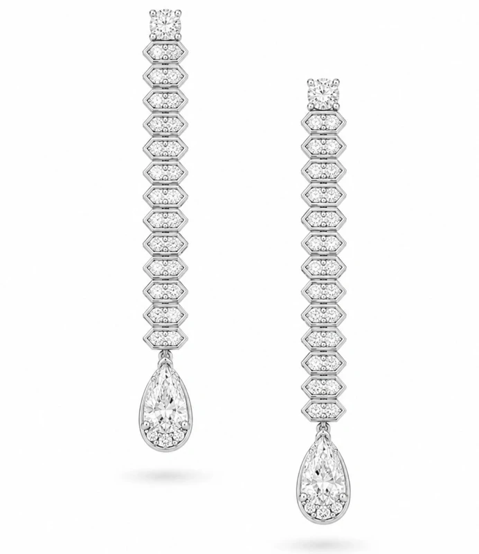 PEARSHAPE DIAMONDS EARRINGS (GIA)