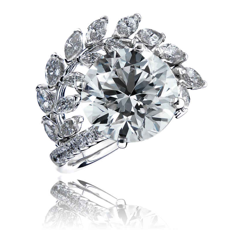 Earrings without a brand ROUND DIAMOND 5.01 CT D/VS1 RING EXEXEX(GIA) NN5.01 CT D/VS1 (GIA) 1