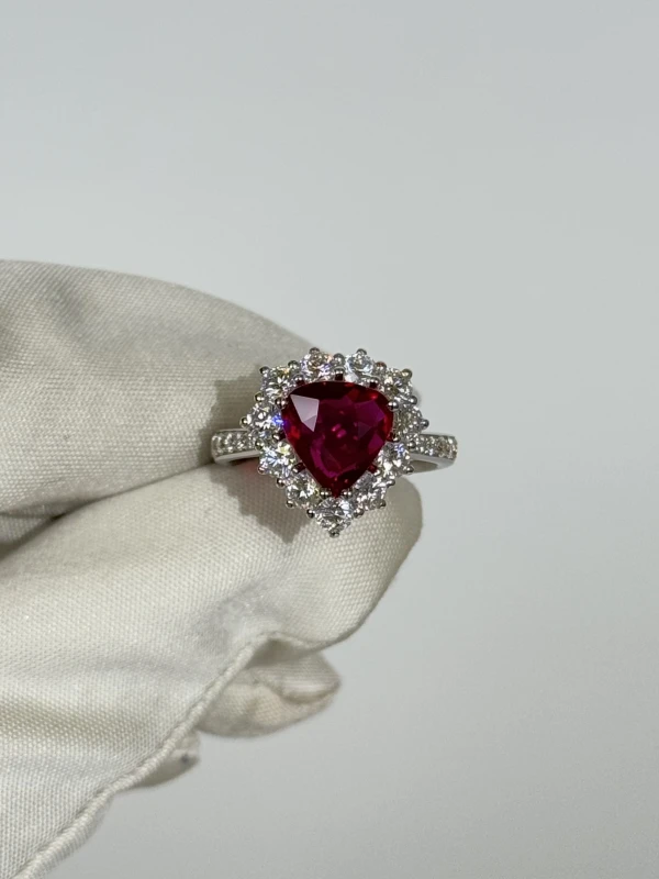 VERDI JEWELLERY КОЛЬЦО С РУБИНОМ 3.00 CT PIGEON BLOOD A15D 2
