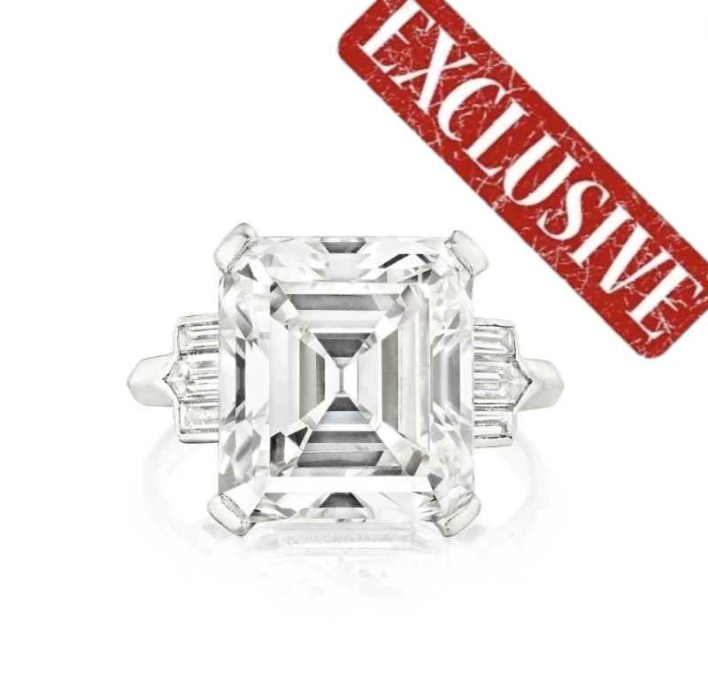 EMERALD DIAMOND 8.29 CT G/VS1 RING (SIZE 48)