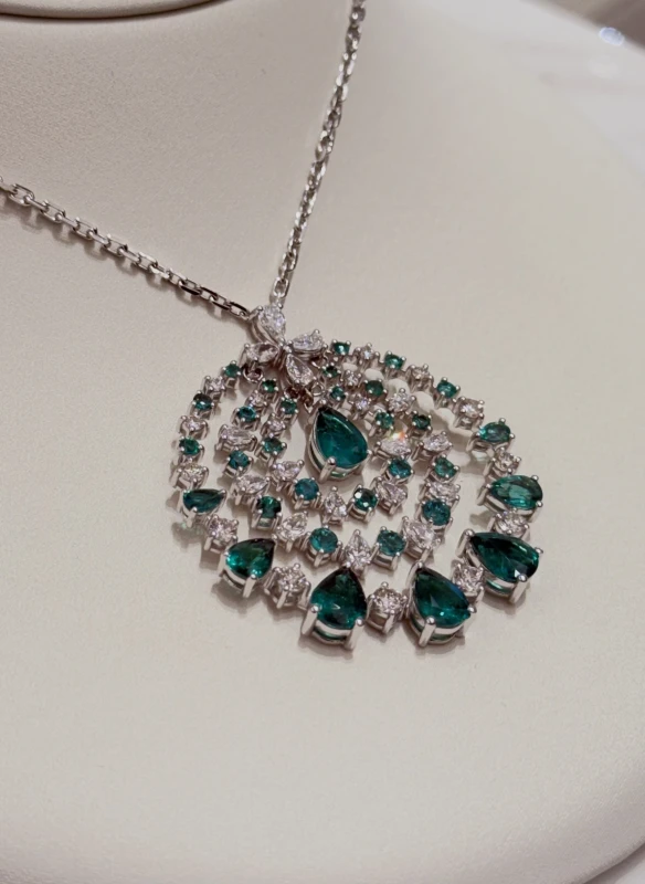 DeRosa EMERALD & DIAMOND NECKLACE 2011N232711775B 3