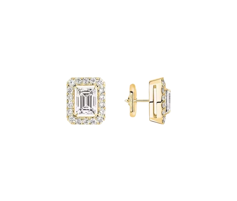MESSIKA Joy emerald-cut diamond earrings, small 15084-YG 2