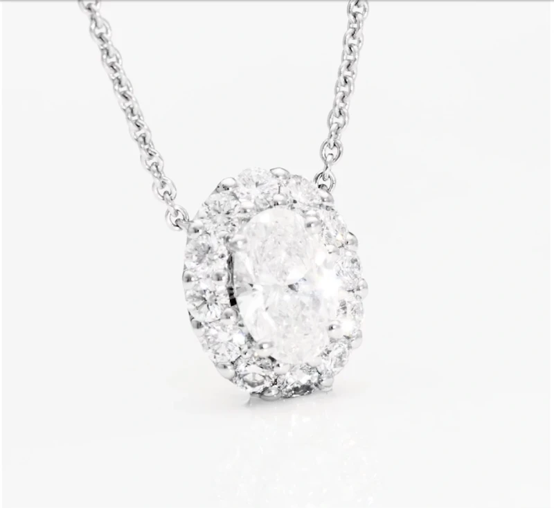 Graff Icon Oval Diamond 0.55 CT F/VVS1 Pendant RGP707 3