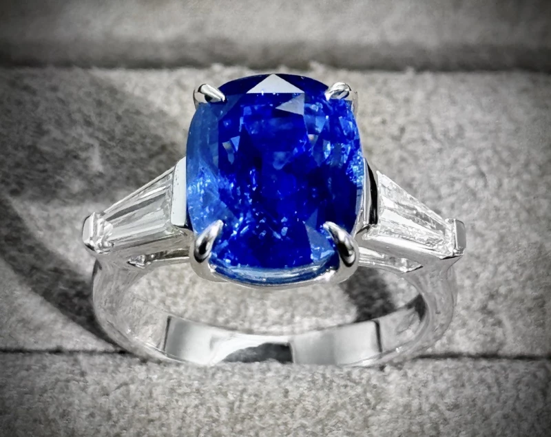 No name КОЛЬЦО С САПФИРОМ  10.76 CT (ROYAL BLUE, NOT HEATED) 10.76 CT 0308 7