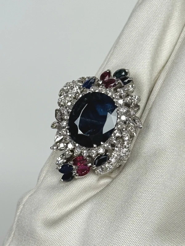 Earrings without a brand С САПФИРОМ 8.00 CT 8.00 CT 3