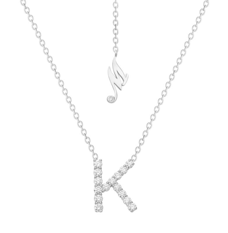 Mercury WHITE GOLD "K" PENDANT MP/LETTER/WG/K 1