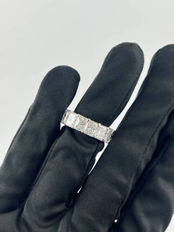 No name ETERNITY RADIANT DIAMOND 11.2 CT D-E/VVS1-SI1 RING (SIZE 53) GIA nn11.2ct 6