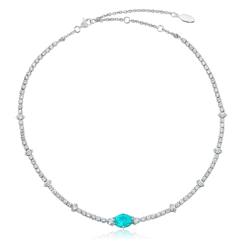 Earrings without a brand PARAIBA 4.96 CT & DIAMOND SET NN.PAR 2