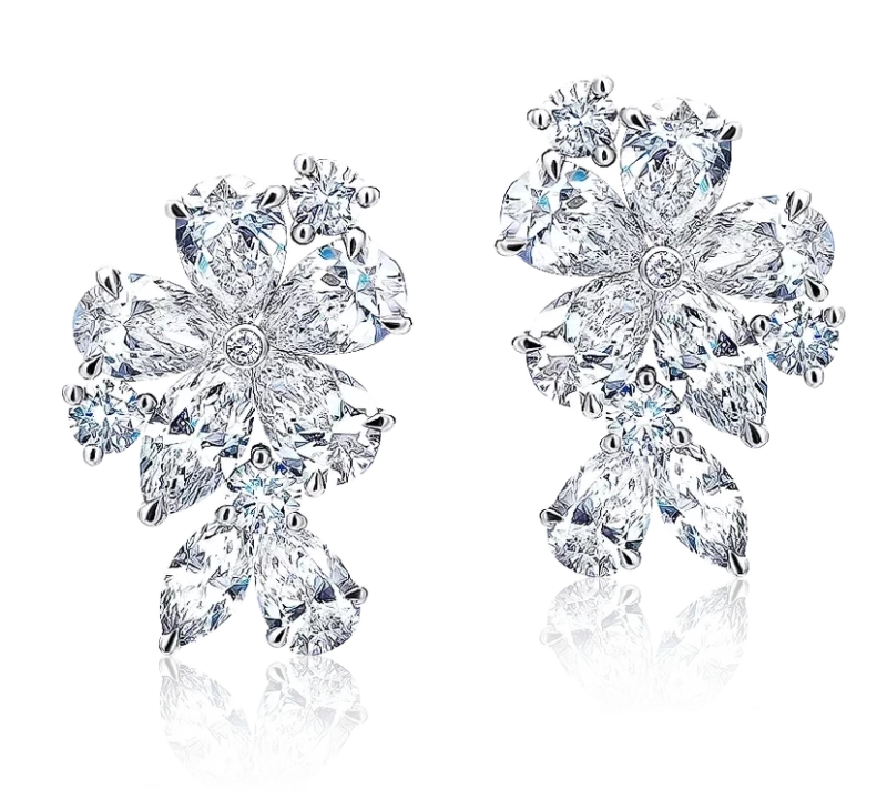 GRAFF White Multi Shape Diamond Carissa Earrings RGE1246 1