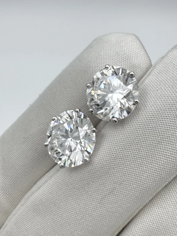 No name ROUND DIAMOND 5.39-5.30 CT E/VVS2 EARRINGS (GIA) EXEXEX nn5.39-5.30 E/VVS2 7