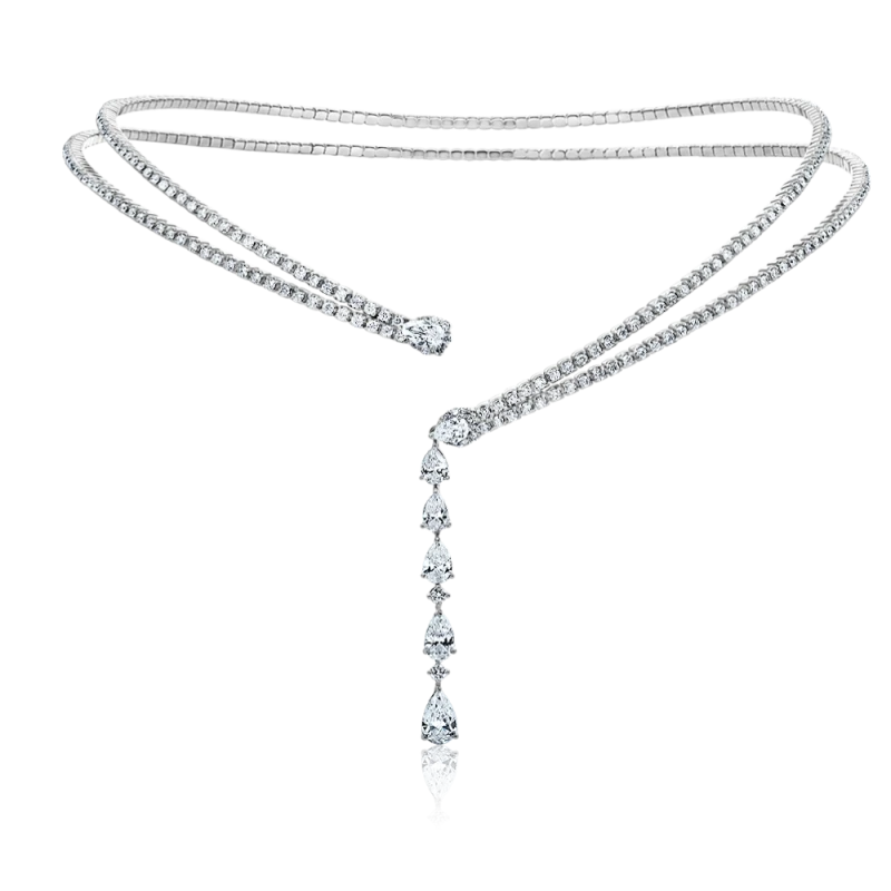 PEAR DIAMOND 9.90 CT NECKLACE