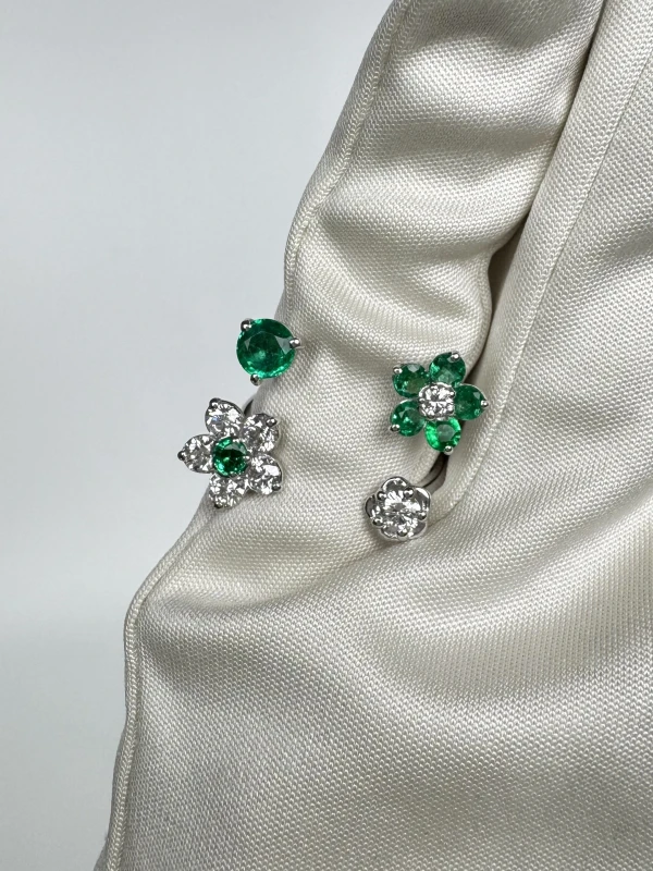 No name EMERALD 1.10 CT & DIAMOND 0.87 CT RING (SIZE 55) NN2104 4