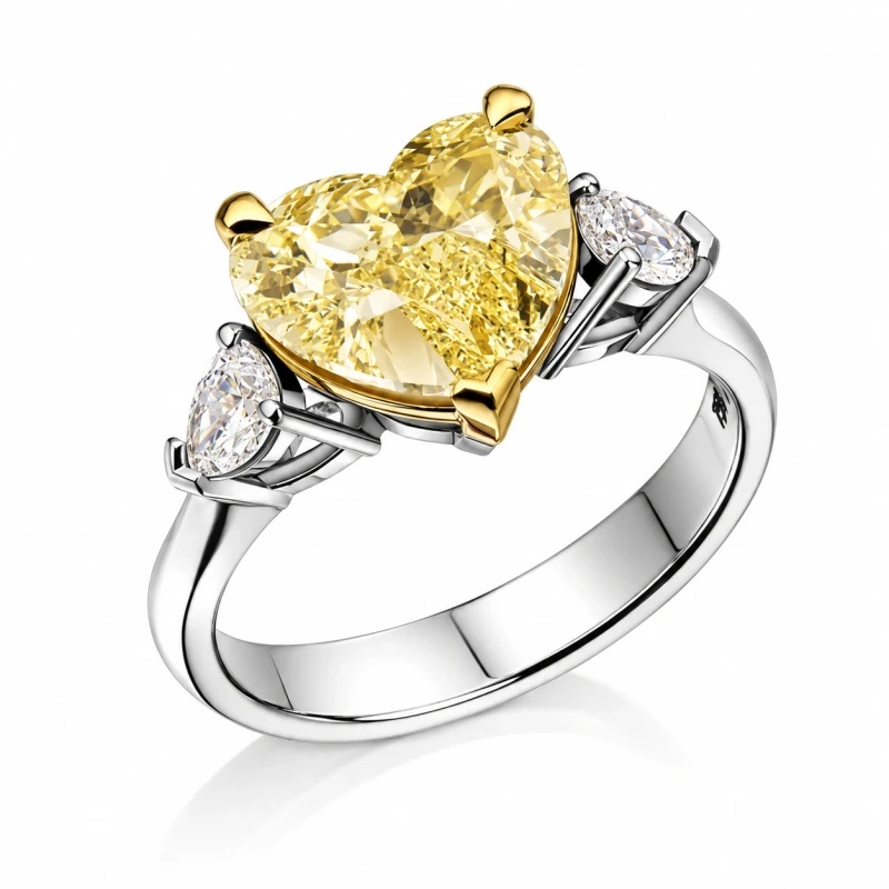 С БРИЛЛИАНТОМ 5.01 CT FANCY LIGHT YELLOW/VS2 (SIZE 54)
