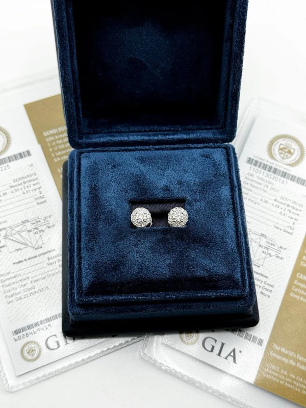 Earrings without a brand СЕРЬГИ С БРИЛЛИАНТАМИ 0.31 CT E/VVS2 - 0.31 CT E/VS2 0.31 CT E/VVS2-VS2 7