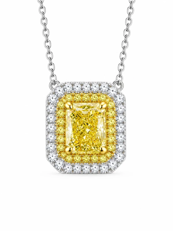 RADIANT DIAMOND 1.00 CT FANCY YELLOW/VS1 PENDANT