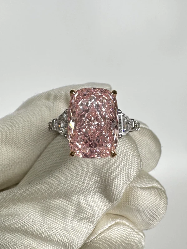 No name CUSHION DIAMOND 5.02 CT FANCY INTENSE PURPLISH PINK*/VS2 RING (GIA) nn5.02 FIPP/VS2 3